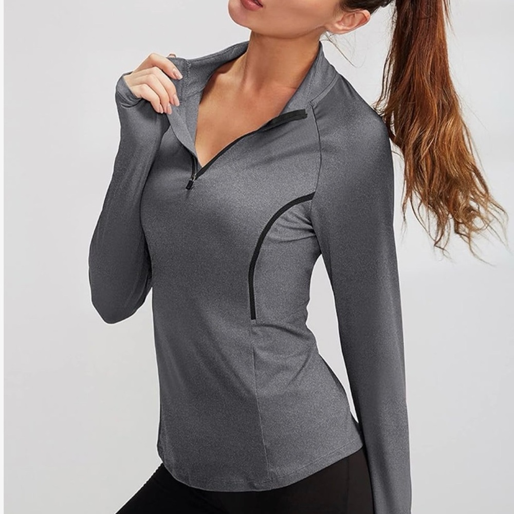 Gray Women's Long Sleeve Top